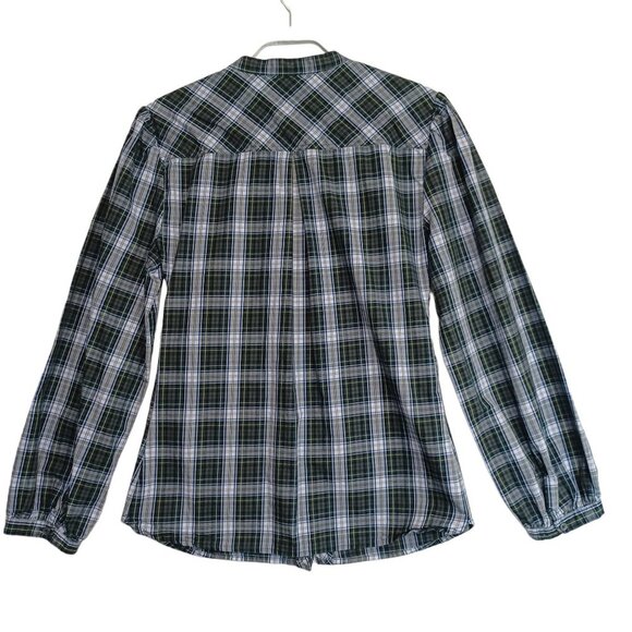 J Crew Plaid Shirt Button Front Bead Detail Cotton Womens Small - Picture 8 of 9